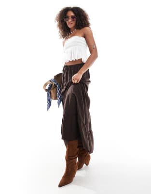 Stradivarius Str Bandeau Top In White
