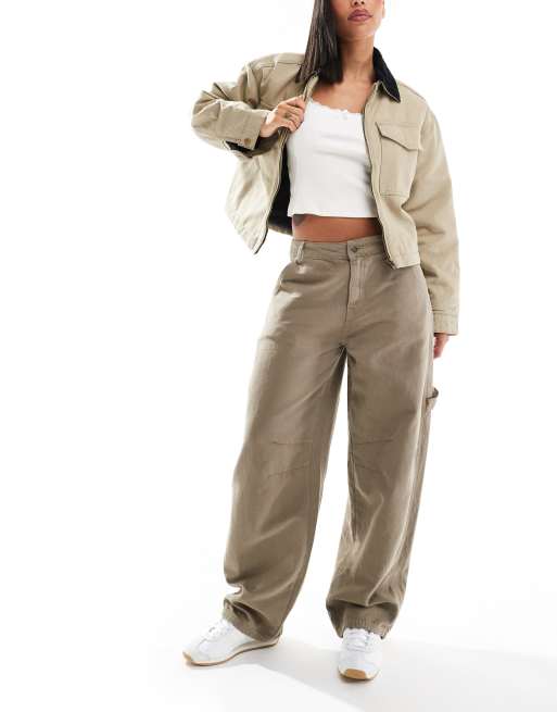 Stradivarius – STR – Bruna, baggy byxor