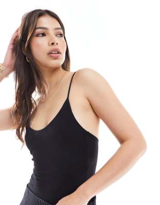 STR cami bodysuit in black