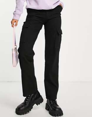 stradivarius straight fit cargo trousers
