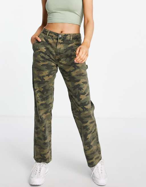 Stradivarius STR cargo pants in camo print