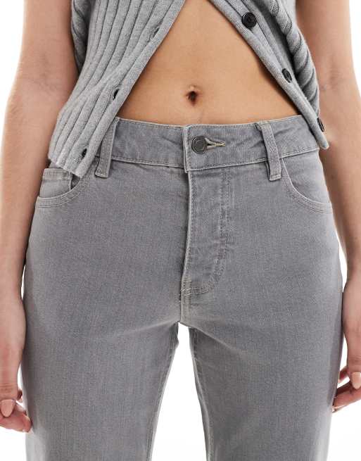 Stradivarius STR flare jeans in gray wash