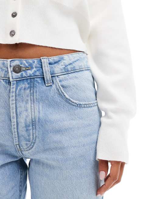 Stradivarius – STR – Gerade geschnittene Jeans in hellblauer Waschung, 5 von 5
