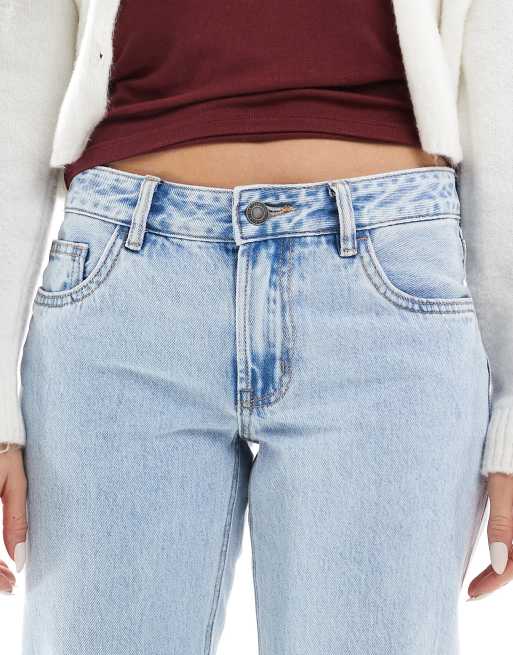 Stradivarius – STR – Gerade geschnittene Jeans in heller Waschung mit niedrigem Bund, 5 von 5
