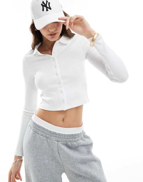 Stradivarius - STR - Gilet à col polo - Blanc - view 1
