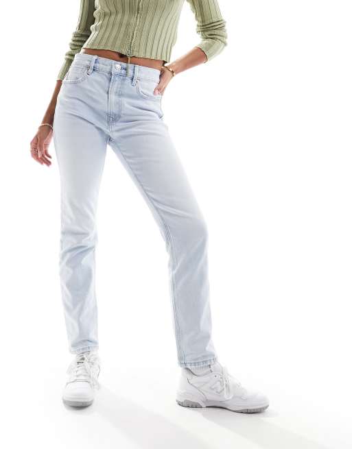 Stradivarius – STR – Jasnoniebieskie jeansy z prostymi nogawkami, 5 z 5
