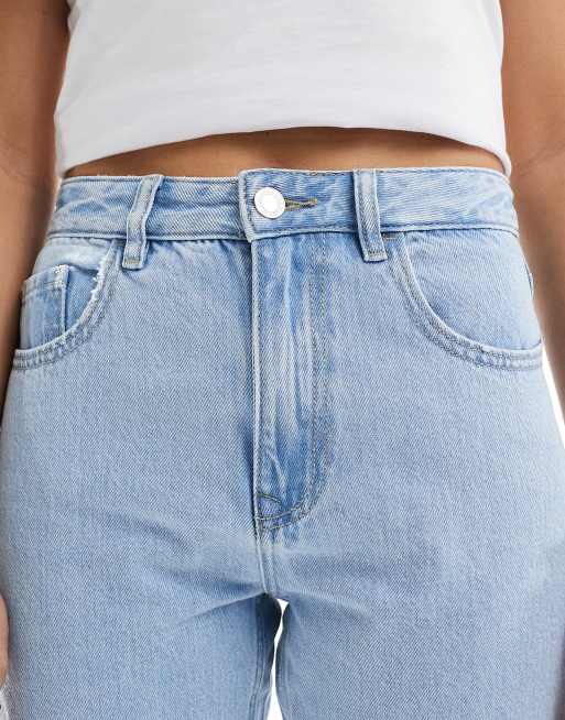 Stradivarius – STR – Jasnoniebieskie jeansy z prostymi nogawkami, 4 z 5