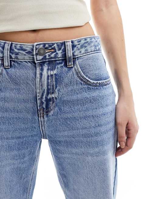Stradivarius - STR - Jean droit - Bleu délavé, 2 de 5