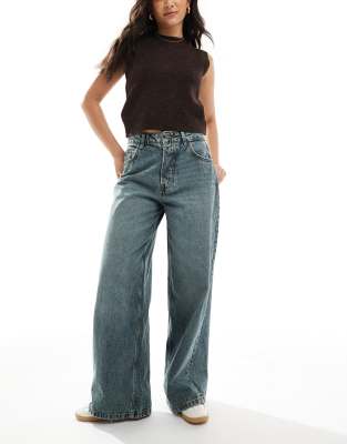 Stradivarius - STR - Jeans extra larghi lavaggio scuro vintage - view 1