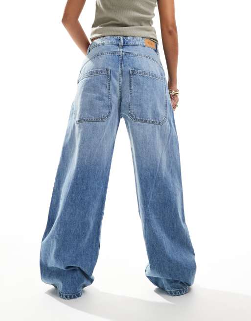 Stradivarius STR Jeans larghi lavaggio blu medio ASOS