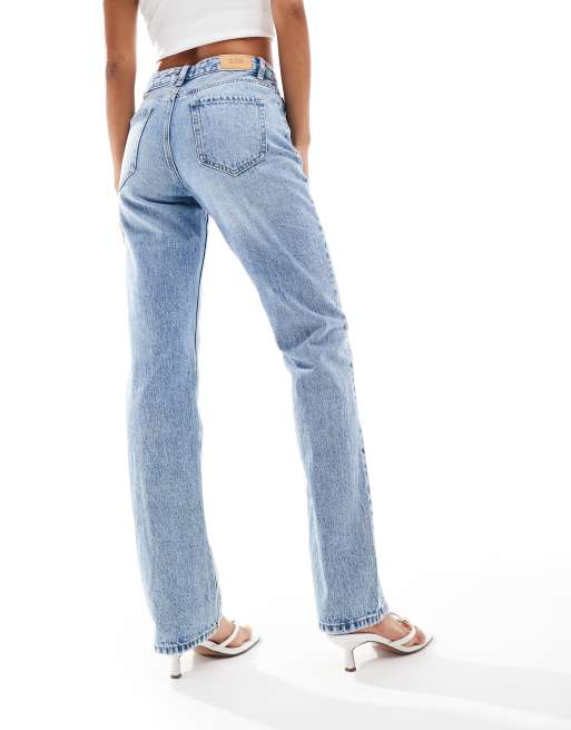 Stradivarius - STR - Jeans med lige ben i mellemvask , 4 af 5