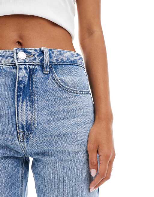 Stradivarius - STR - Jeans met rechte pijpen in medium wassing , 5 van 5