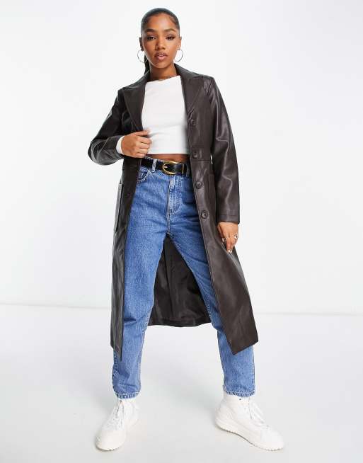 Vintage leather hotsell trench