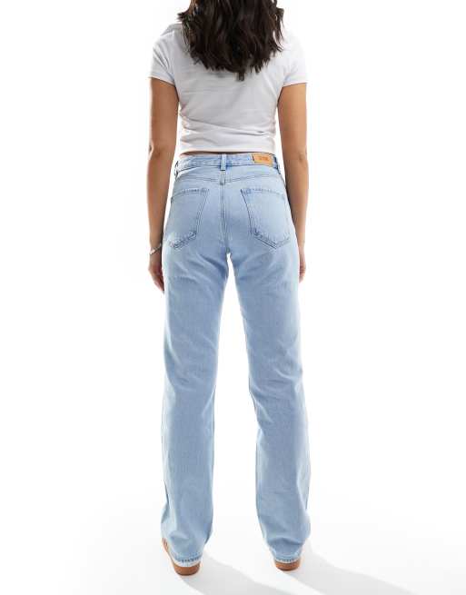 Stradivarius - STR - Lyseblå jeans med lige ben, 2 af 5