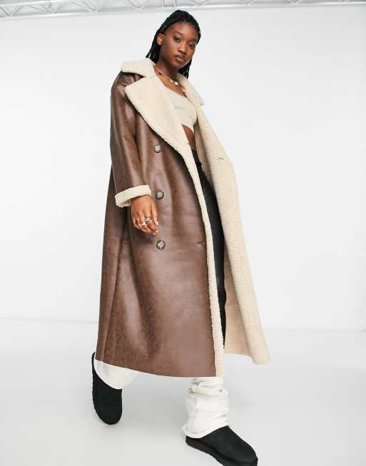 Manteau best sale marron mouton