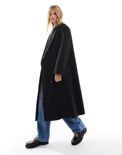Stradivarius manteau noir sale