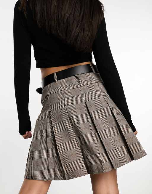 Stradivarius – STR – Mini-Faltenrock mit Karomuster , 4 von 4