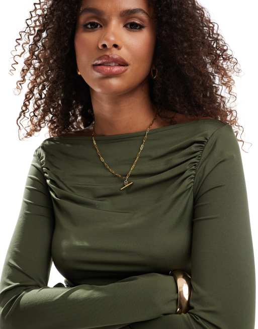 トップス Macarondias バックジップギンガムシアートップス [C7453] - レディース