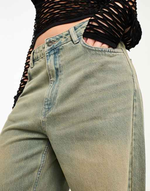 Stradivarius - STR - Posede jeans i vintage-vask , 5 af 5