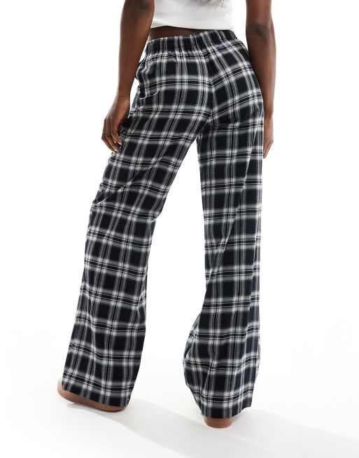 Stradivarius STR pull on trouser in check print ASOS