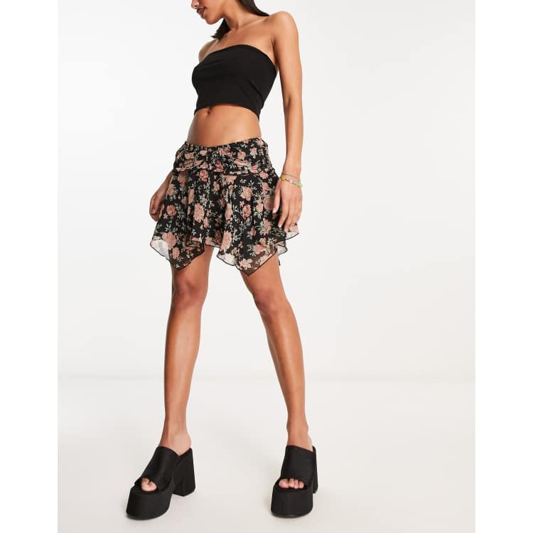 Ruffle hotsell floral skirt