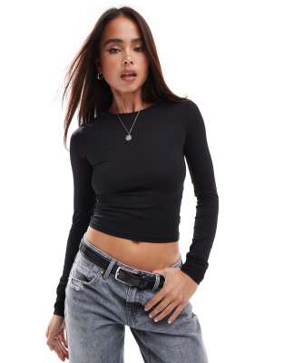 STR sculpt long sleeve T-shirt in black