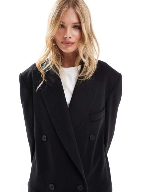 Stradivarius - STR - Soprabito super oversize nero, 3 di 4