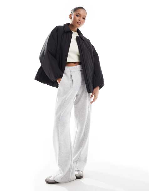Stradivarius - STR - Sort dynejakke i nylon - view 1