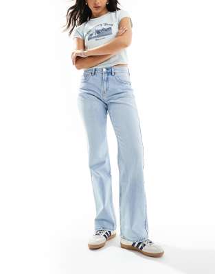 STR straight leg jeans in light wash blue