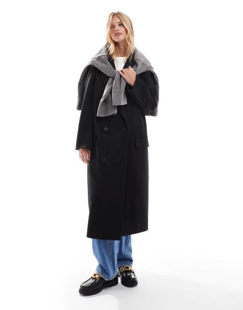 Stradivarius – STR – Svart ytterrock i extra oversize - view 1