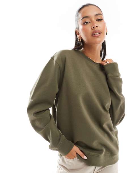 Stradivarius STR sweatshirt in khaki - view 1