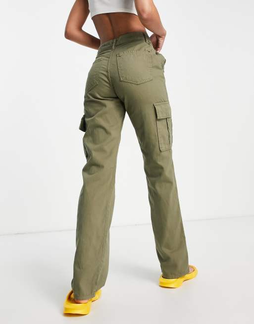 Stradivarius STR Tall straight leg cargo pants in khaki, ASOS