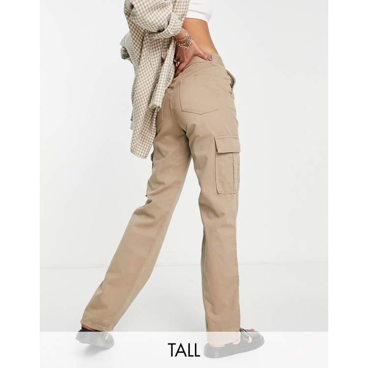 Stradivarius STR Straight Leg Cargo Trouser In Stone atelieryuwa.ciao.jp