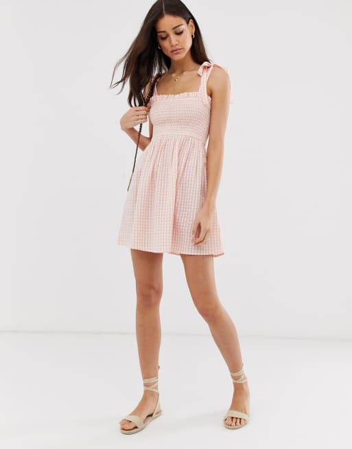 Pink strap sale dress