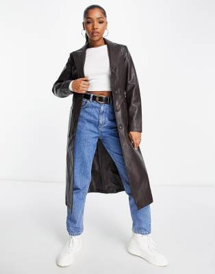Trench simili cuir stradivarius hotsell