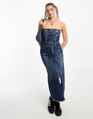 John Richmond shorts bambina Sailu in denim lavaggio blu main image 1