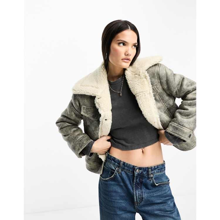 Aviator jacket sales womens vintage