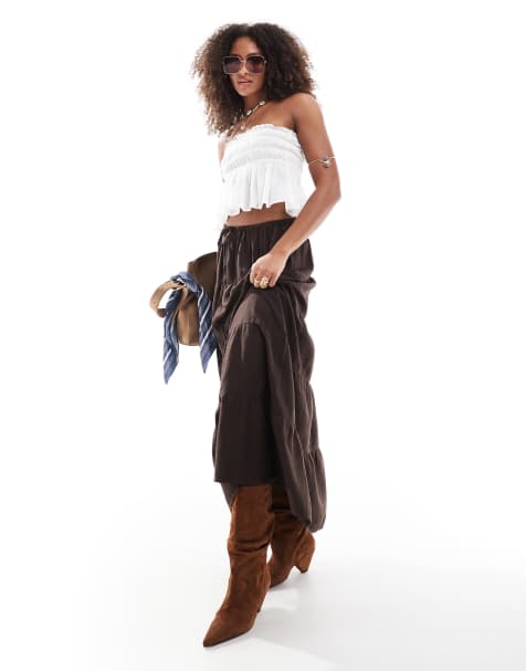 Stradivarius – STR – Vit bandeau-topp - view 1