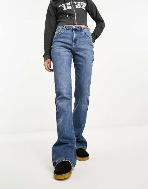 Free People low rise slim boot cut jean in light blue