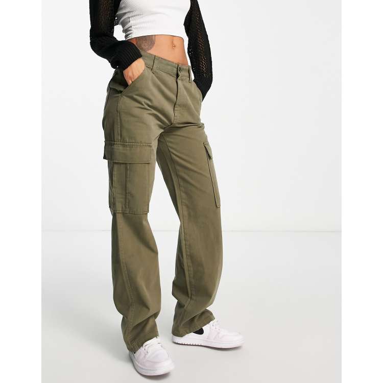 Khaki cargo shop pants