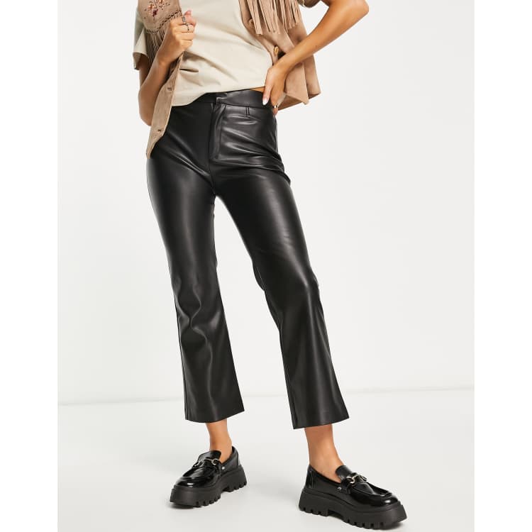 Kick flare best sale leather trousers