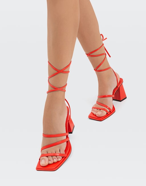 Strappy shop block sandals