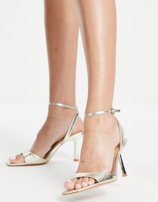 Gold heeled hot sale sandals