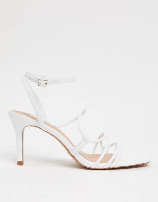 white strappy heels australia