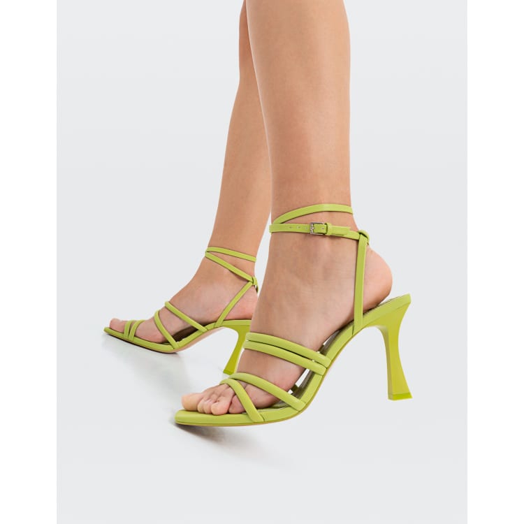 Lime shop heeled sandals