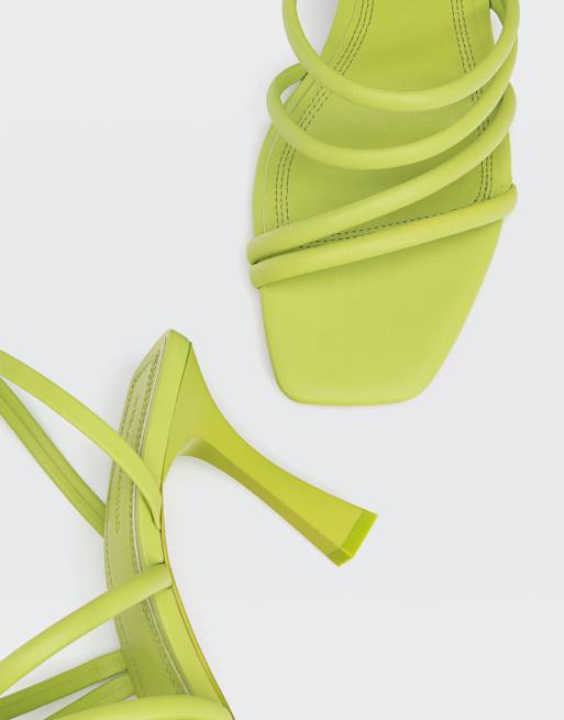 Lime green strappy on sale sandals