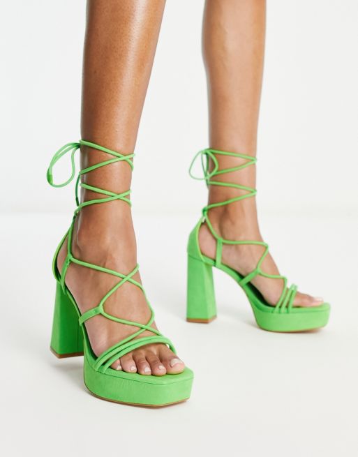 Colorful strappy platform outlet sandals