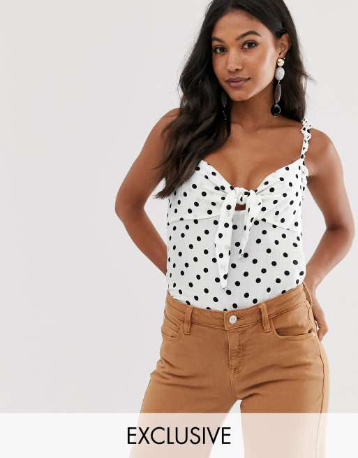 Stradivarius strappy top with bow