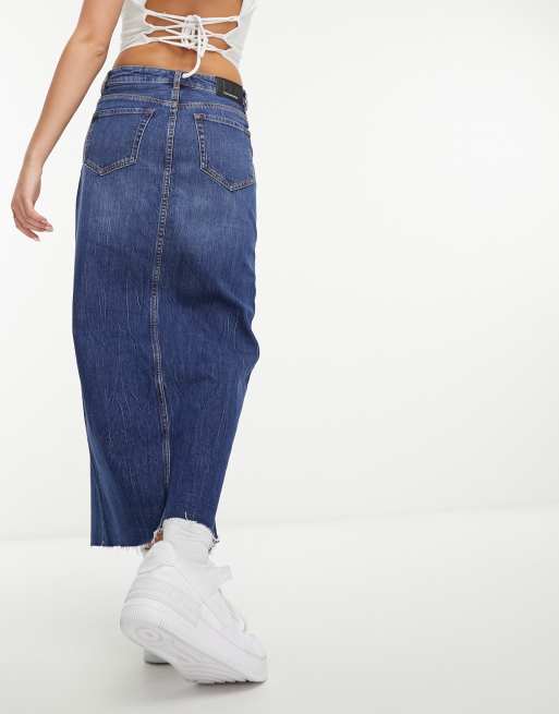 Stretch sales jeans skirt