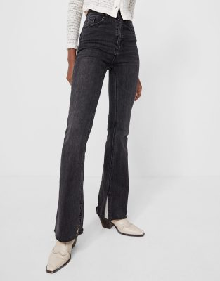 flared split jeans